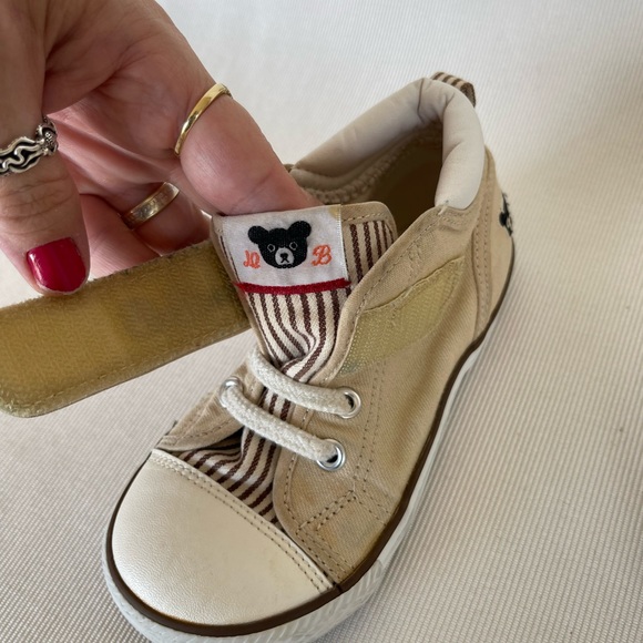MINI HOUSE Baby Unisex High Top Sneakers Color Beige Size 16 Us 10 First steps. - Picture 11 of 15